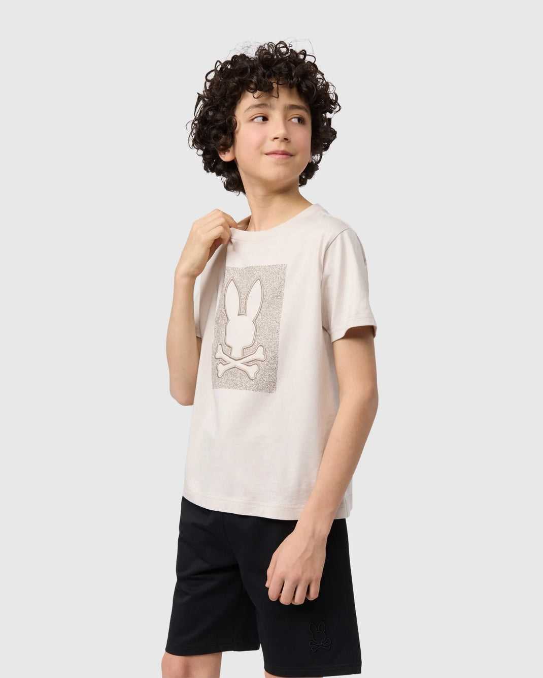 Tees Psycho Bunny Livingston Graphic Tee Beige Enfant | ZTF-77301579